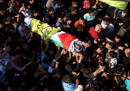 المدني يقدم واجب العزاء بالشهيد رفيق غنام