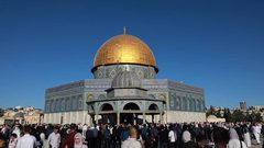 الأجواء في المسجد الأقصى المبارك عقب صلاة عيد الأضحى