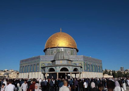 الأجواء في المسجد الأقصى المبارك، عقب صلاة عيد الأضحى