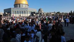 الأجواء في المسجد الأقصى المبارك، عقب صلاة عيد الأضحى