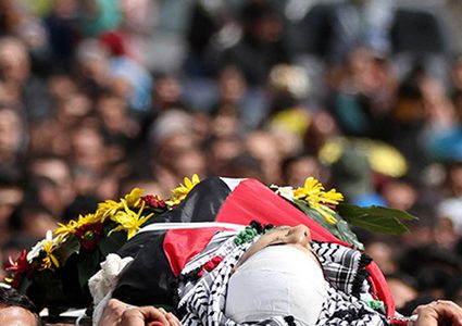 تشييع جثمان الشهيد فالح جرادات إلى مثواه الأخير في بلدة سعير