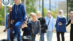 من تدريبات الطلبة الخريجين على مراسم حفلات التخرج للفوج 42، لكل من كليات (الهندسة وتكنولوجيا المعلومات، الزراعة والطب البيطري، الفنون الجميلة، الطب وعلوم الصحة، الدراسات العليا، العلوم)