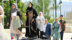 من تدريبات الطلبة الخريجين على مراسم حفلات التخرج للفوج 42، لكل من كليات (الهندسة وتكنولوجيا المعلومات، الزراعة والطب البيطري، الفنون الجميلة، الطب وعلوم الصحة، الدراسات العليا، العلوم)