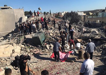 مشاهد من تفجير منزل الأسير يحيى مرعي في بلدة قراوة بني حسان