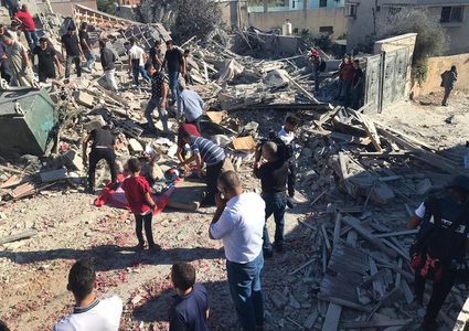 مشاهد من تفجير منزل الأسير يحيى مرعي في بلدة قراوة بني حسان