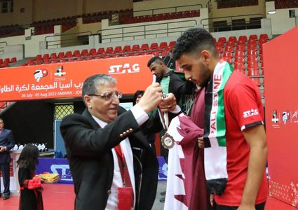 عبد الله المغربي يحقق برونزية بطولة غرب آسيا لكرة الطاولة