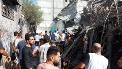 استهداف منزل عائلة أبو جاسر في جباليا