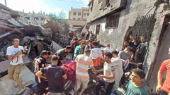 استهداف منزل عائلة أبو جاسر في جباليا