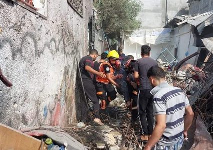 استهداف منزل عائلة أبو جاسر في جباليا