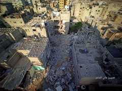 رفح: الدمار الذي خلفه القصف داخل مخيم الشعوت المكتظ بالسكان