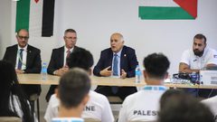 الفريق الرجوب يزور بعثة فلسطين المشاركة بدورة ألعاب التضامن الإسلامي في قونيا