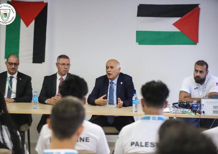 الفريق الرجوب يزور بعثة فلسطين المشاركة بدورة ألعاب التضامن الإسلامي في قونيا