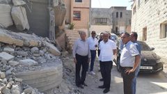 الرجوب: حملة لإعادة بناء 12 منزلاً هدمه الاحتلال في محافظة جنين