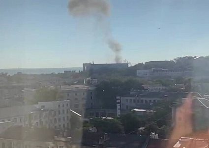 سقوط طائرة مسيرة على سطح مقر أسطول البحر الأسود في القرم