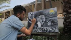 فنانون يعبّرون عن قضايا فلسطينية بين أحضان الطبيعة