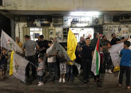 وقفة إسناد للمعتقل الجريح نور الدين جربوع في مخيم جنين