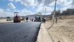 الأشغال تنتهي من تعبيد شارع بيت وزن في مرحلته الأولى