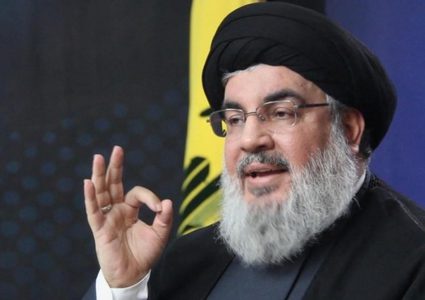 نصرالله: بالنسبة لنا الخط الأحمر هو بدء استخراج النفط والغاز من حقل كاريش