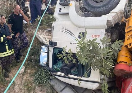 طولكرم: مصرع مواطن إثر انقلاب مضخة باطون