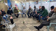 وقفة إسناد للأسيرين الجريحين غوادرة في مخيم جنين