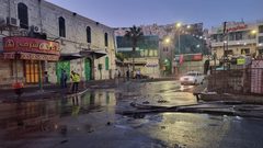 حملة تنظيف واسعة في شوارع نابلس