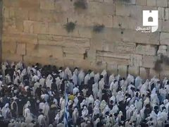مئات المستوطنين يؤدون طقوسا تلمودية عند حائط البراق الملاصق للمسجد الأقصى