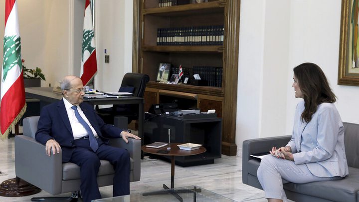 لبنان يتسلم رسالة خطية من الوسيط الأمريكي حول ترسيم الحدود البحرية مع إسرائيل