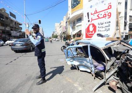 وفاة و ١٥ اصابة في حادث سير في غزة الليلة الماضية
