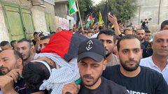 تشييع جثمان الشهيد الطفل محمود سمودي في بلدة اليامون