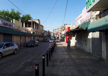 الإضراب التجاري يعم مدينة طولكرم إسنادا لشعفاط وعناتا