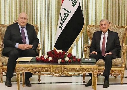الرئيس يهنئ عبد اللطيف رشيد لمناسبة تسلمه رئاسة الجمهورية العراقية
