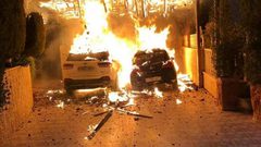 الشرطة تكشف ملابسات جريمة إحراق أربع مركبات في رام الله