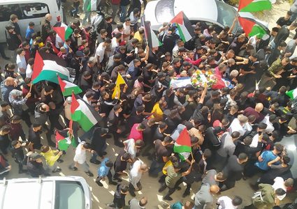 تشييع جثمان الشهيد قصي التميمي في النبي صالح