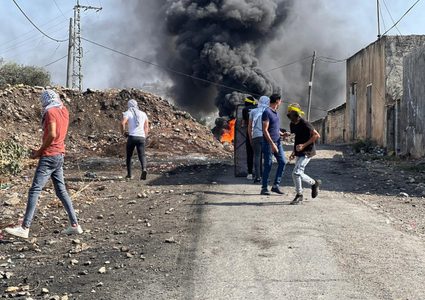 إصابة طفل والعشرات بالاختناق خلال قمع الاحتلال لمديرة قدوم