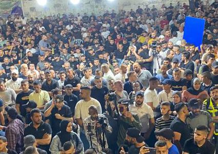 جمعية عيبال الأردنية تقيم مهرجانا تأبينيا لشهداء نابلس