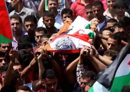 القدس:تشييع جثمان الشهيد داوود ريان في بلدة بيت دقو