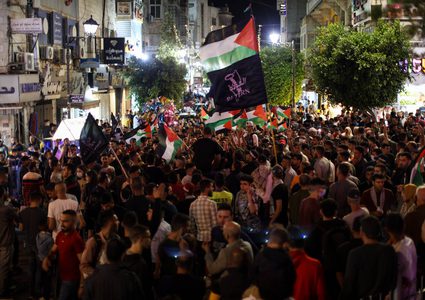 مسيرة في حارس تنديدا بإعدام الاحتلال للشاب محمد صوف