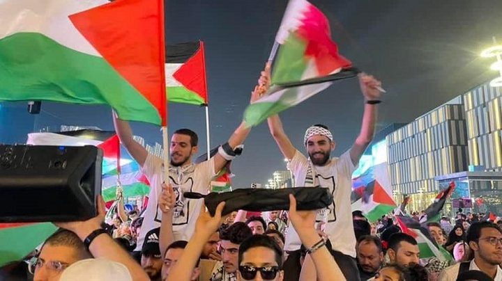 فلسطين حاضرة بقوة في فعاليات كأس العالم بقطر