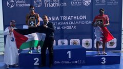 أبو شباب ينتزع الفضية في سباق النخبة لمنافسات غرب آسيا للترايثلون