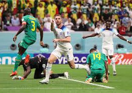 إنجلترا تفوز على السنغال بتسجيل 3 أهداف مقابل لا شيء