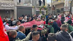 تشييع جثمان الشهيد عمر مناع في بيت لحم