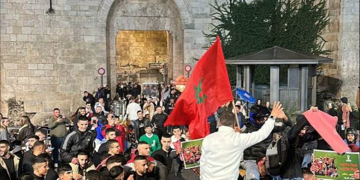 قوات الاحتلال تقمع المحتفلين بفوز المنتخب المغربي في القدس