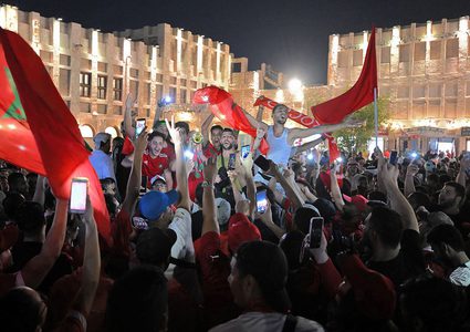 فلسطين تحتفل بالتأهل التاريخي للمغرب