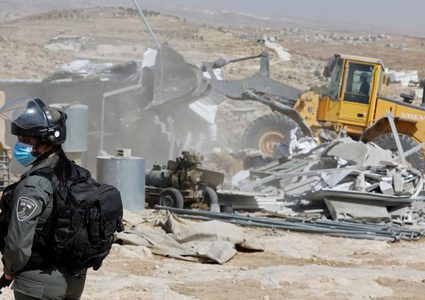 بيت لحم:قوات الاحتلال تهدم خيمة في بلدة تقوع