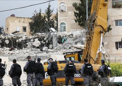 قوات الاحتلال تهدم غرفة زراعية في حوسان غرب بيت لحم