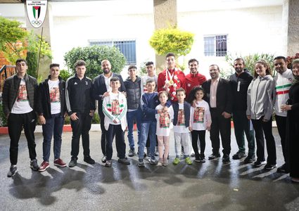 استقبال حافل لبطل آسيا للكاراتيه مصطفى بشارات في أريحا