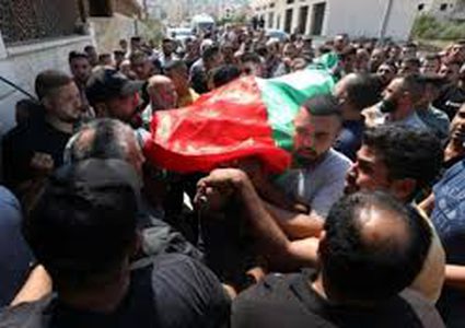 تشييع جثمان الشهيد أحمد دراغمة في طوباس