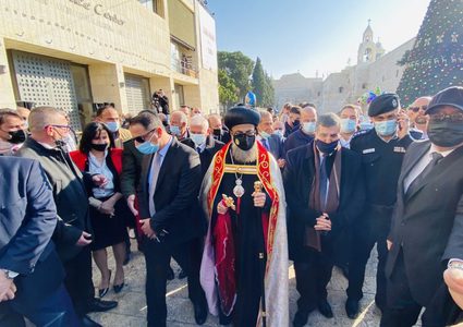 وصول موكب النائب البطريركي للسريان الأرثوذكس إلى بيت لحم