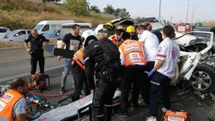 إصابة خطيرة في حادث طرق باللد