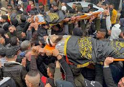 جنين: تشييع جثامين الشهداء الثلاثة في بلدتي جبع واليامون